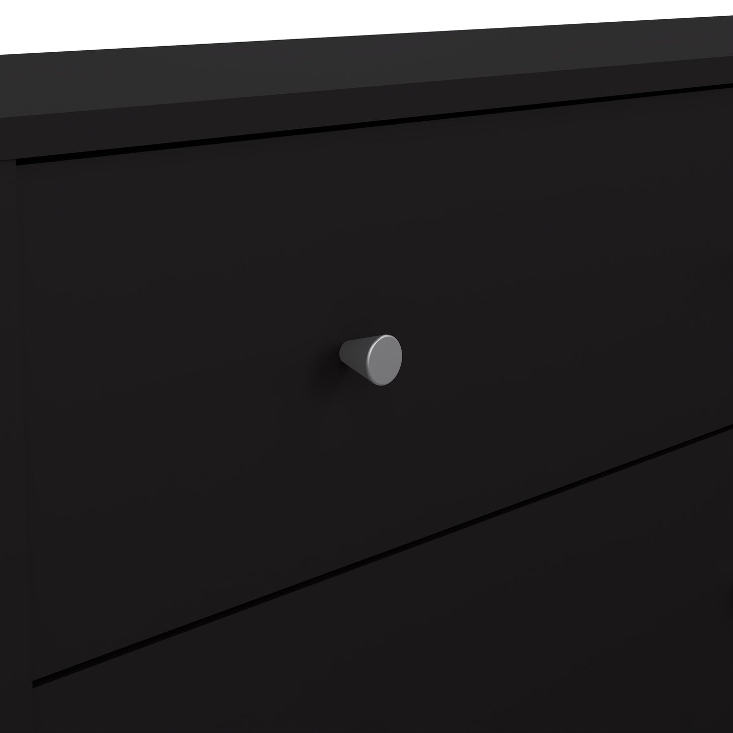 may chest of 6 drawers (3+3) in black