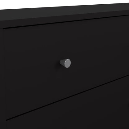 may chest of 6 drawers (3+3) in black