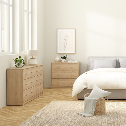 may chest of 6 drawers (3+3) in jackson hickory oak