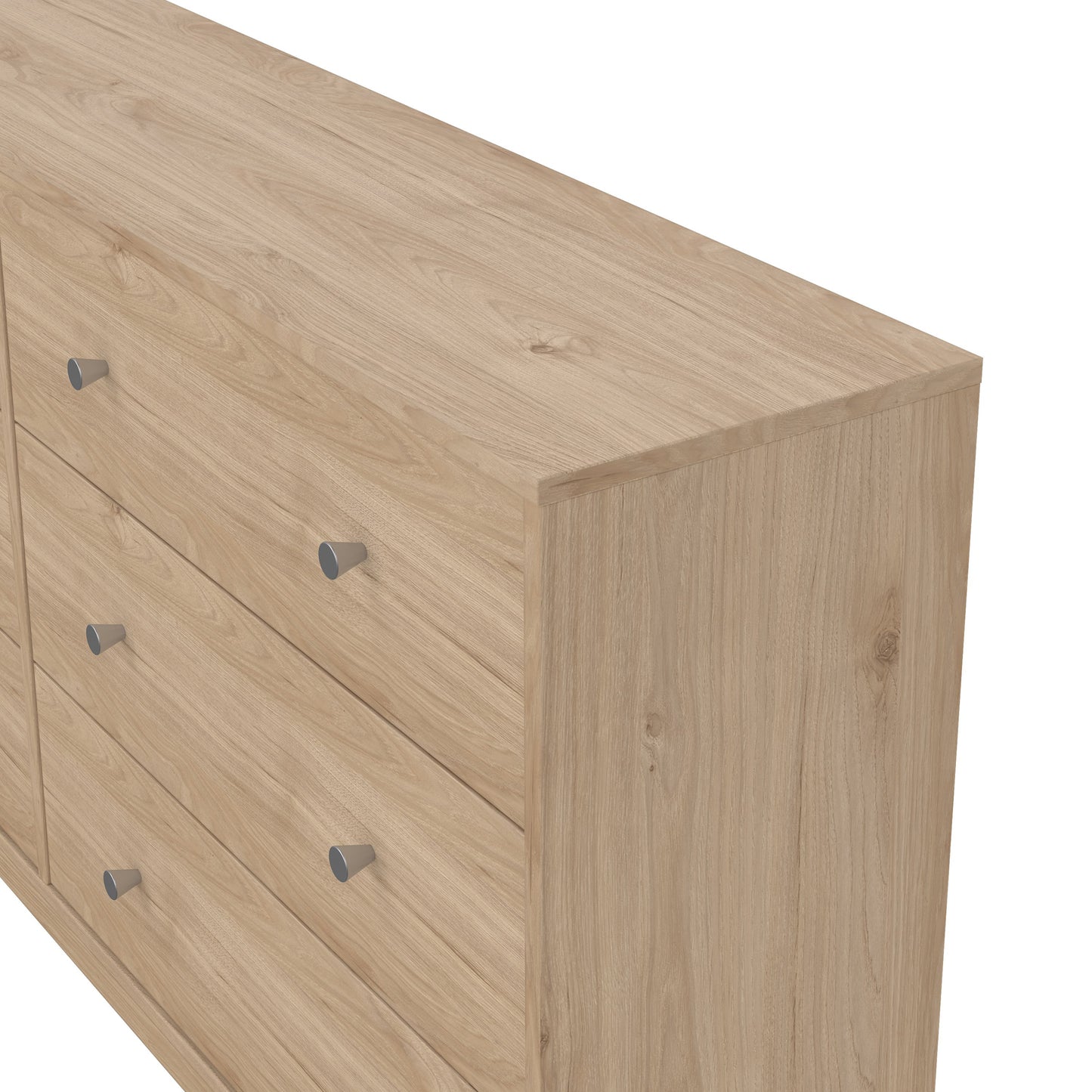 may chest of 6 drawers (3+3) in jackson hickory oak