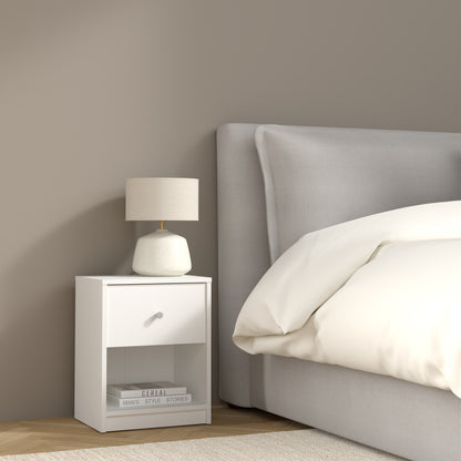 may bedside 1 drawer in white