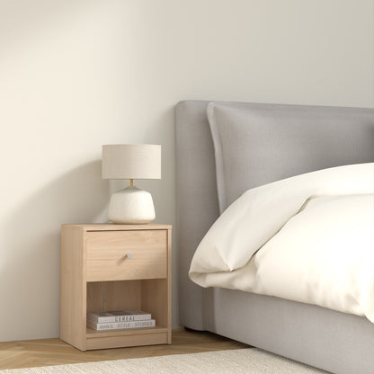 may bedside 1 drawer in jackson hickory oak