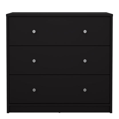 may chest of 3 drawers in black
