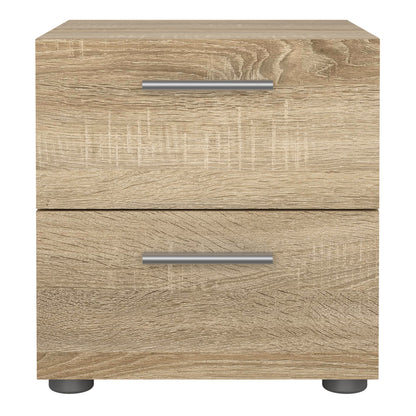 pepe bedside 2 drawers in oak