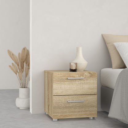 pepe bedside 2 drawers in oak