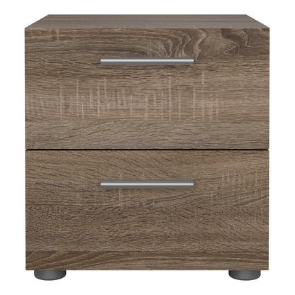 pepe bedside 2 drawers in truffle oak