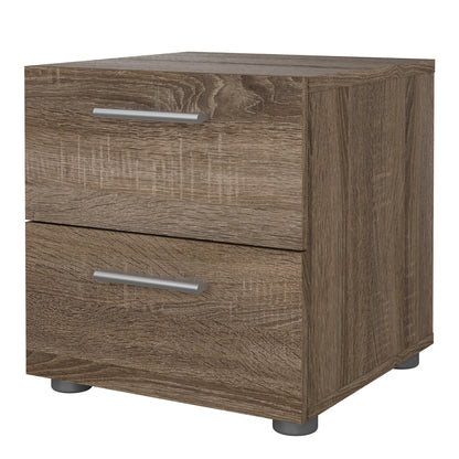 pepe bedside 2 drawers in truffle oak