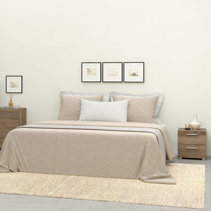 pepe bedside 2 drawers in truffle oak