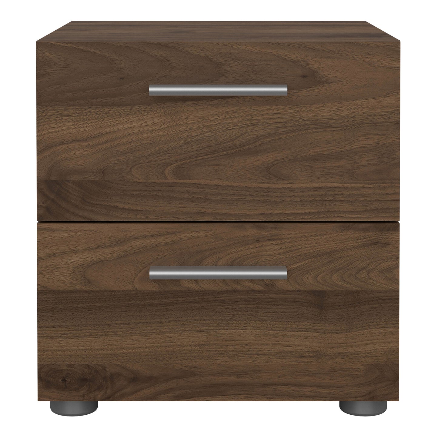 pepe bedside 2 drawers in walnut