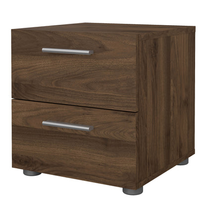 pepe bedside 2 drawers in walnut
