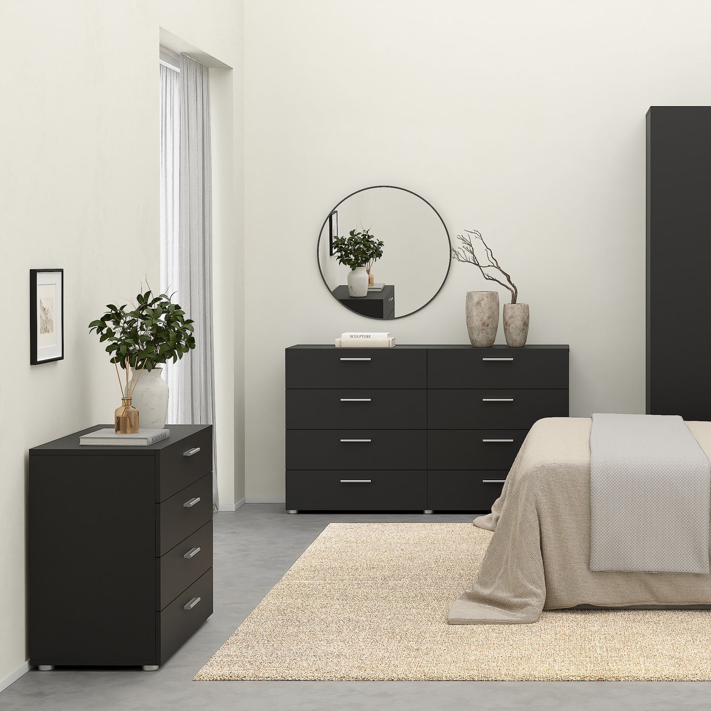 pepe chest of 4 drawers in black