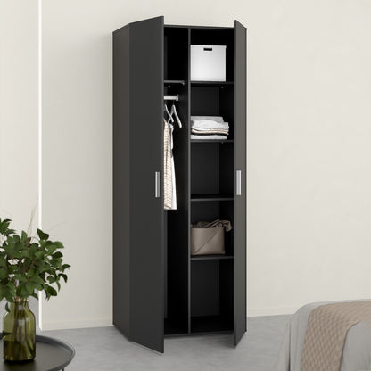 pepe wardrobe with 2 doors in black
