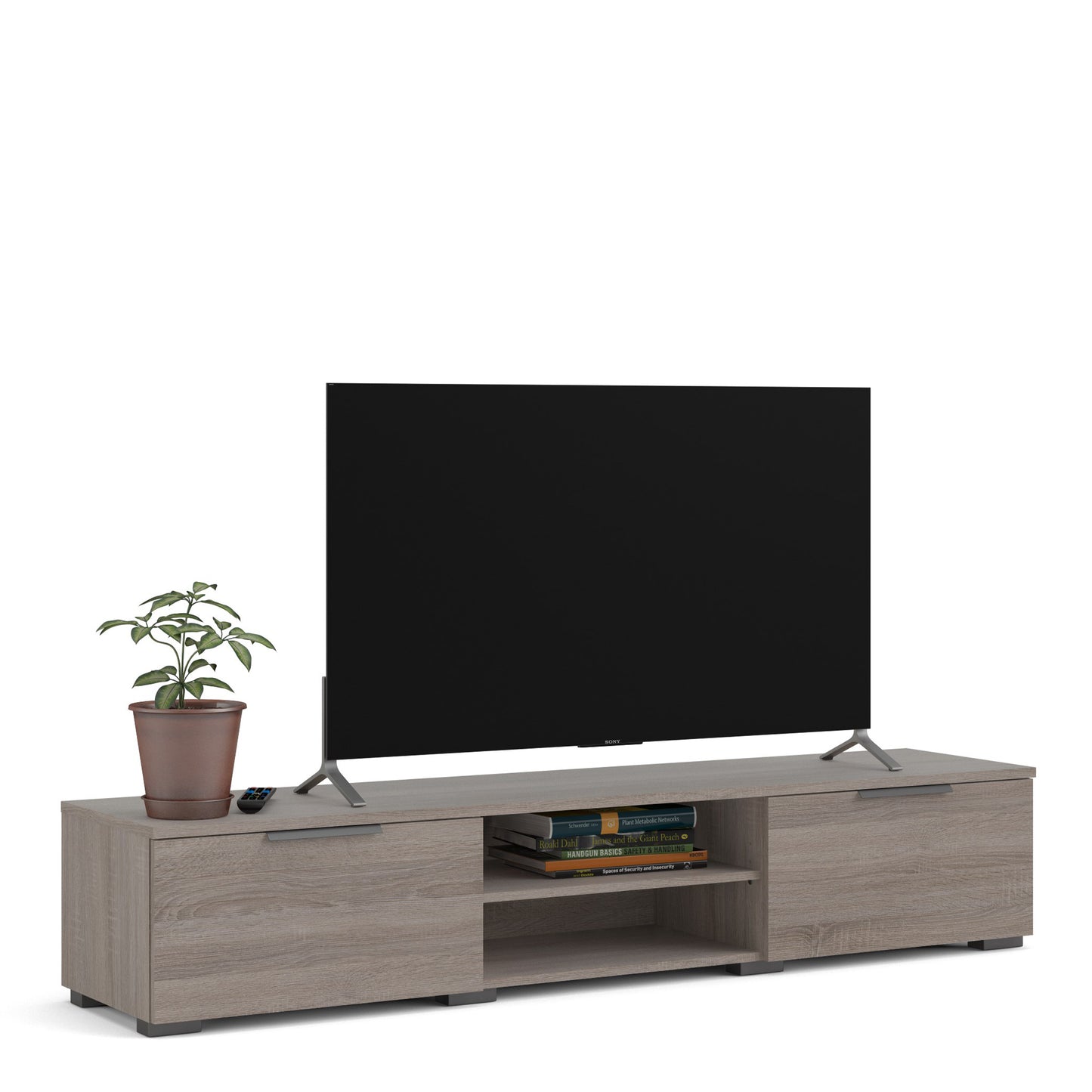 match tv unit 2 drawers 2 shelf in truffle oak