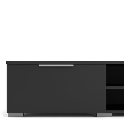 match tv unit 2 drawers 2 shelf in black