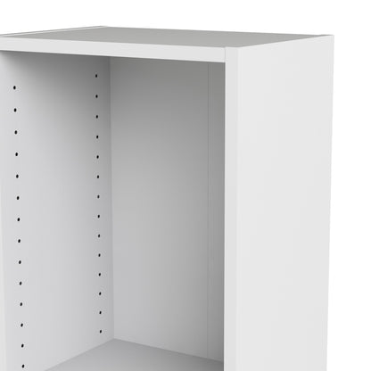 basic tall narrow bookcase (4 shelves) in white
