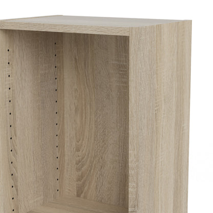 basic tall narrow bookcase (4 shelves) in oak