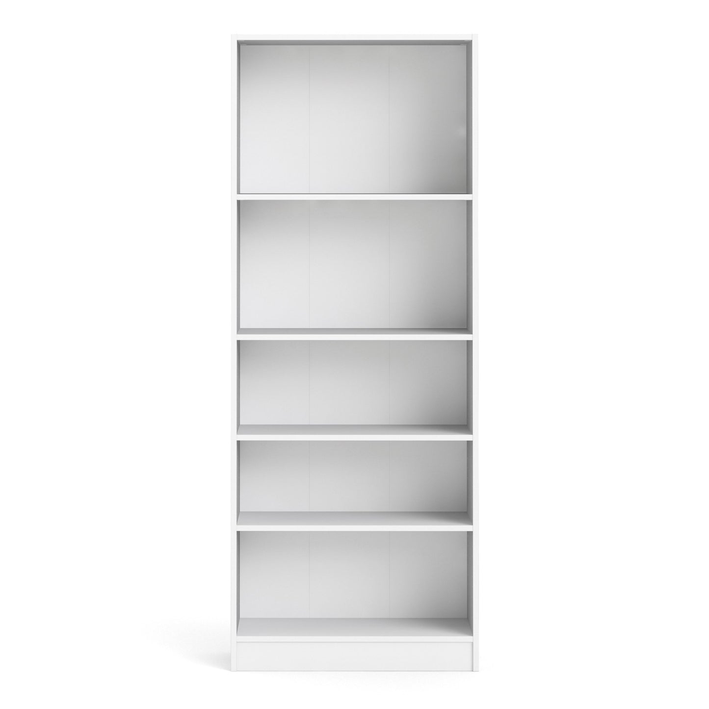 basic tall wide bookcase (4 shelves) in white