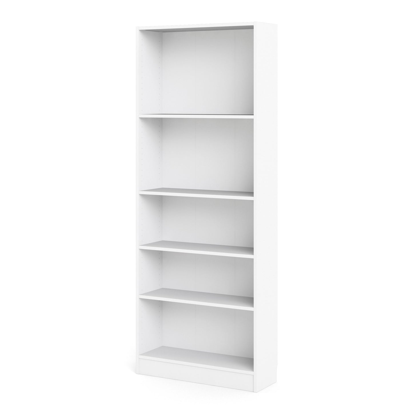 basic tall wide bookcase (4 shelves) in white