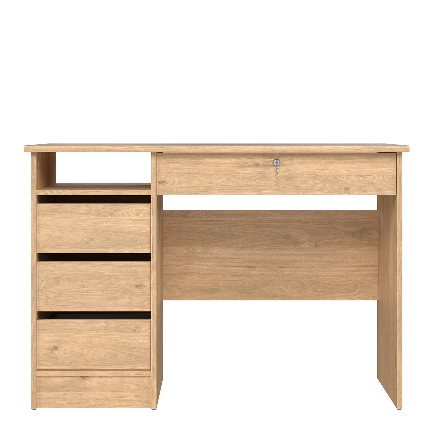 function plus 4 drawer desk handleless drawer in jackson hickory oak