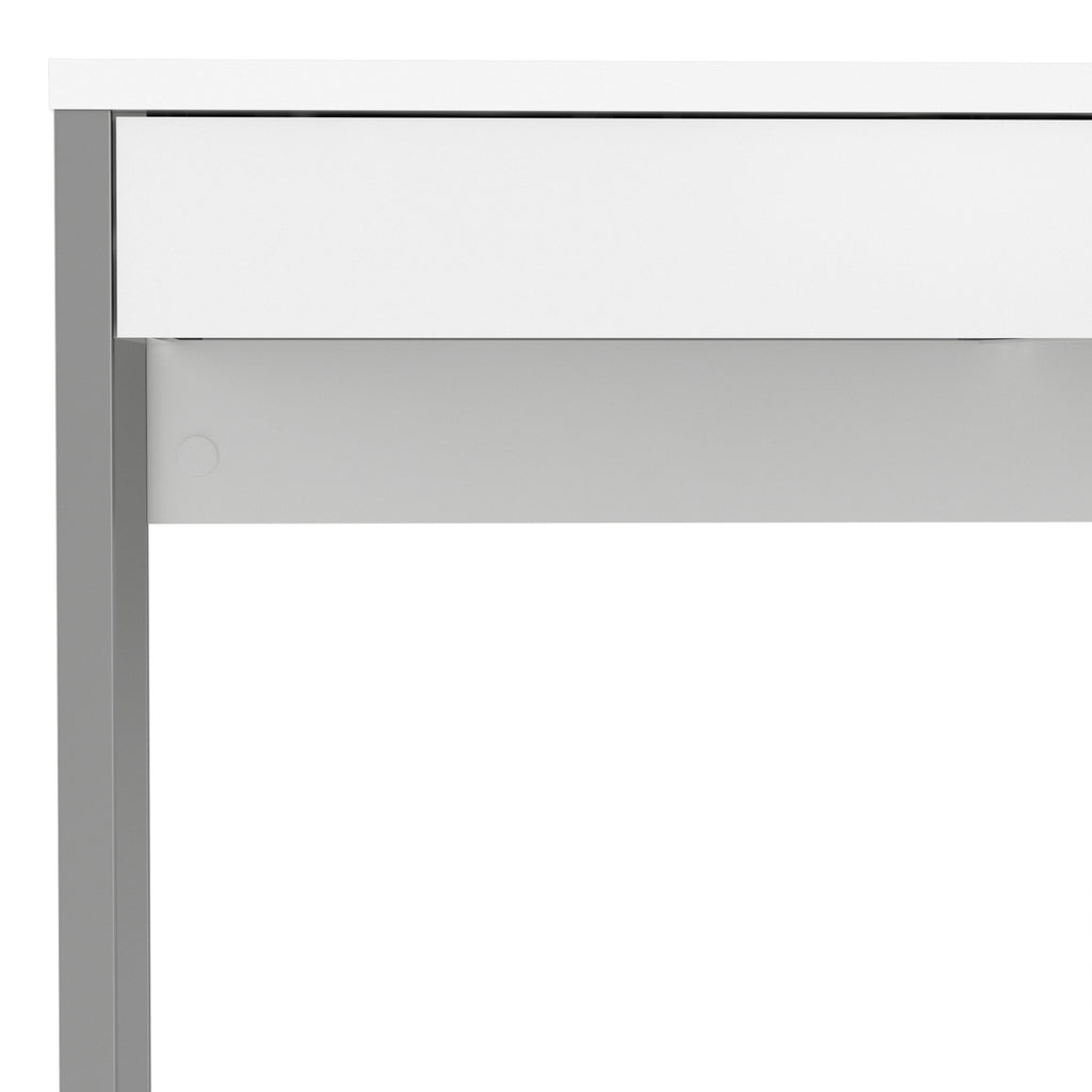 Function plus desk 2 drawers in white high gloss
