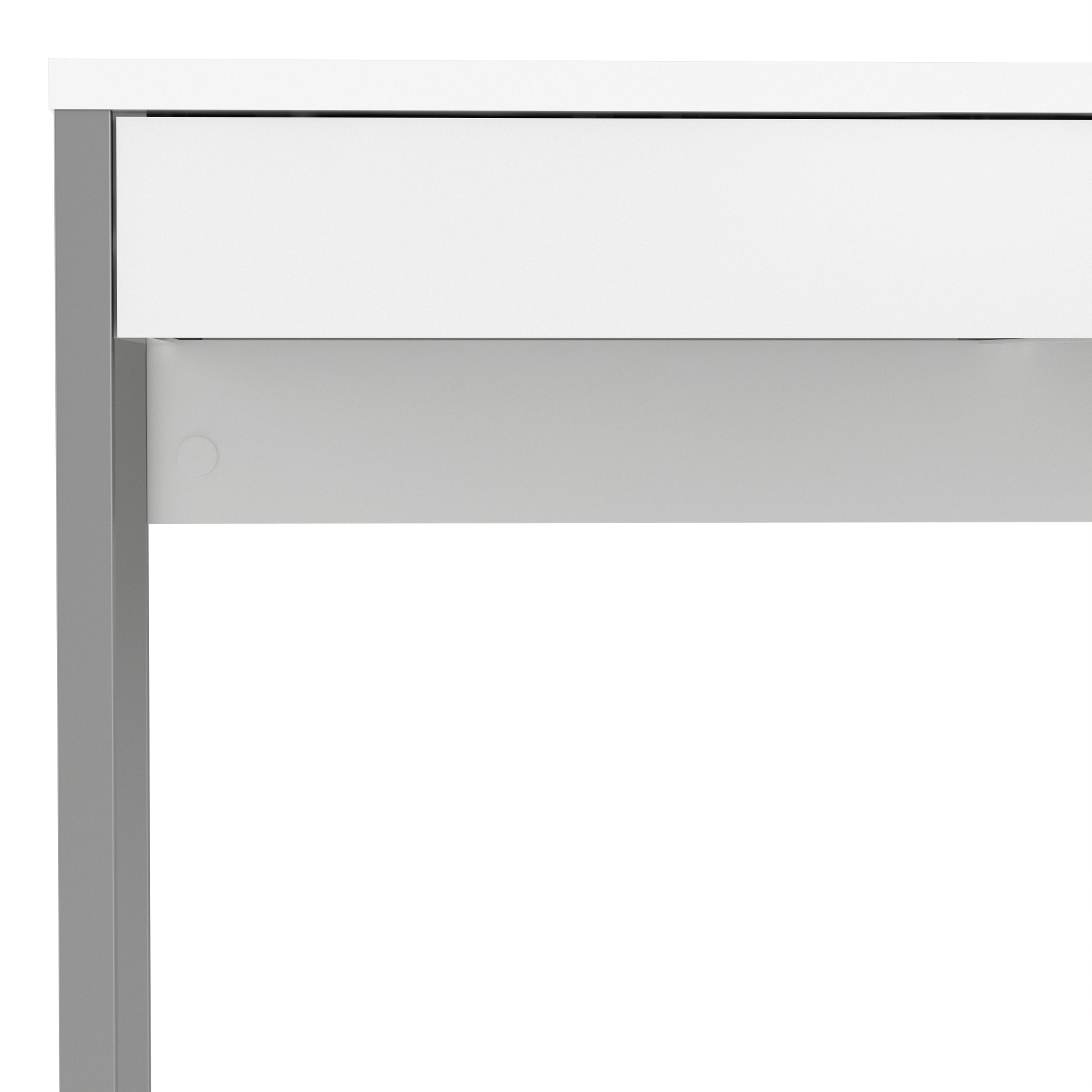 Function plus desk 2 drawers in white high gloss