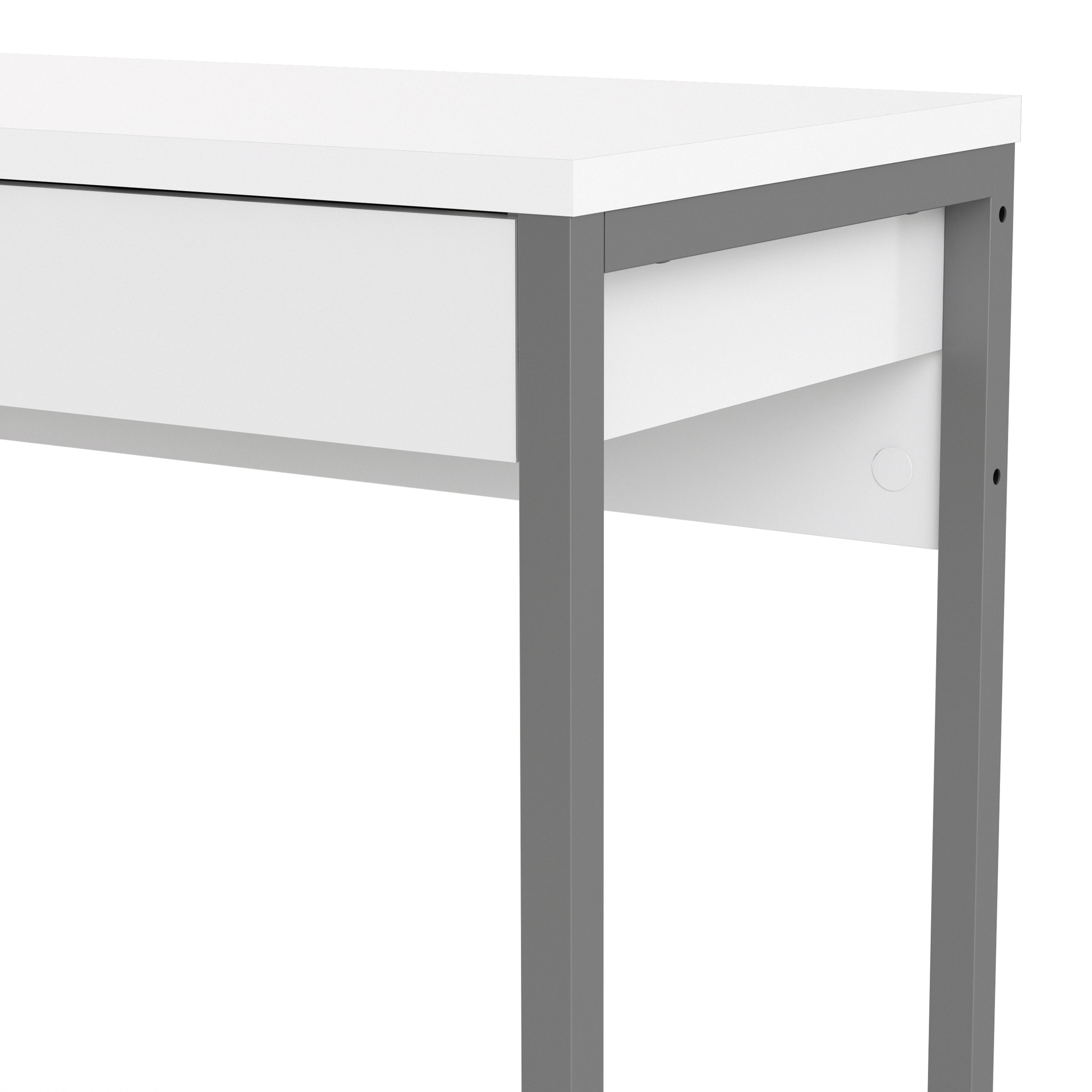 Function plus desk 2 drawers in white high gloss