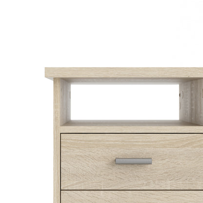 function plus 4 drawer desk in oak