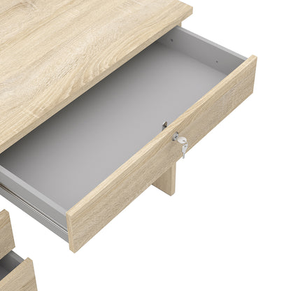 function plus desk 5 drawers in oak