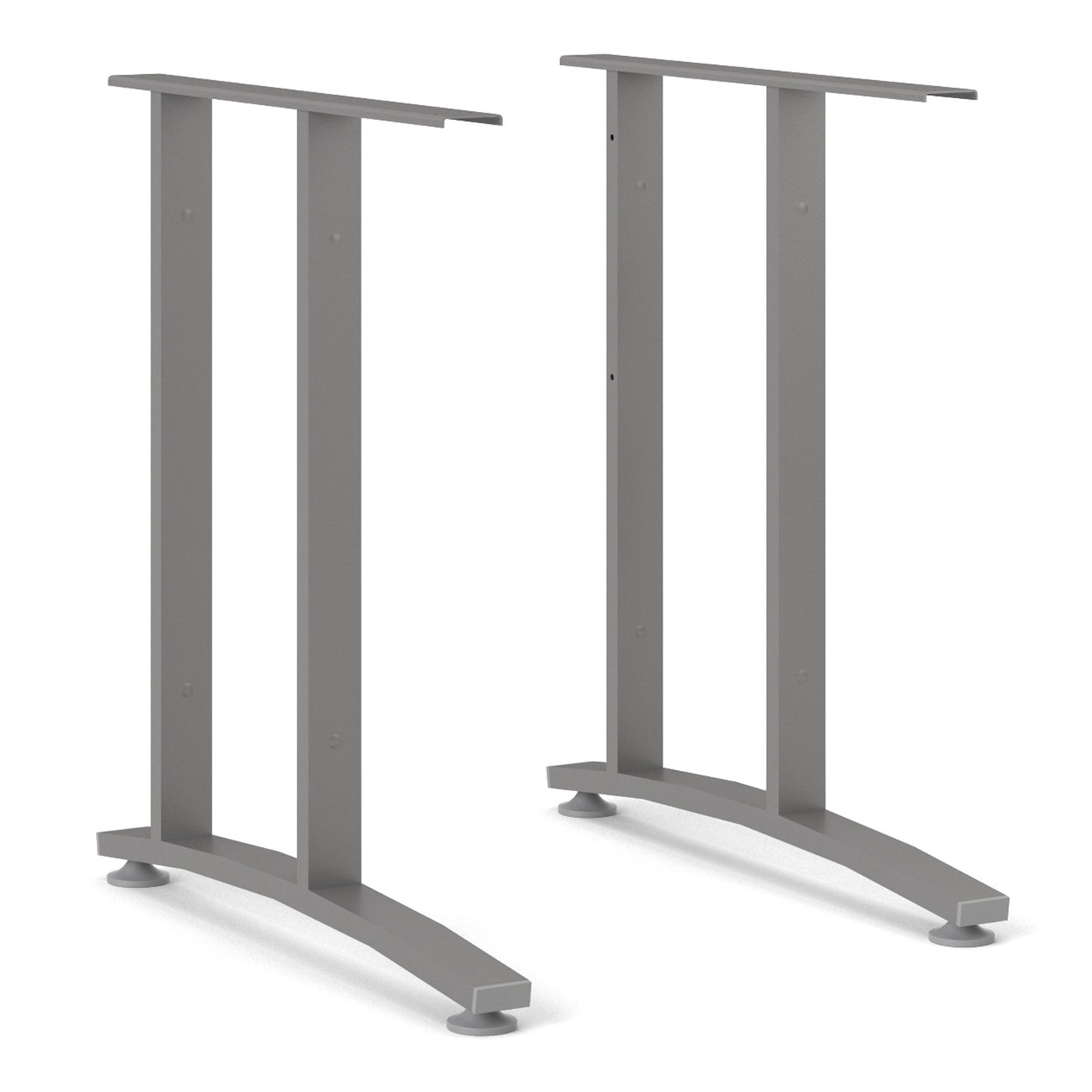 prima desk 150cm in white with silver grey steel legs