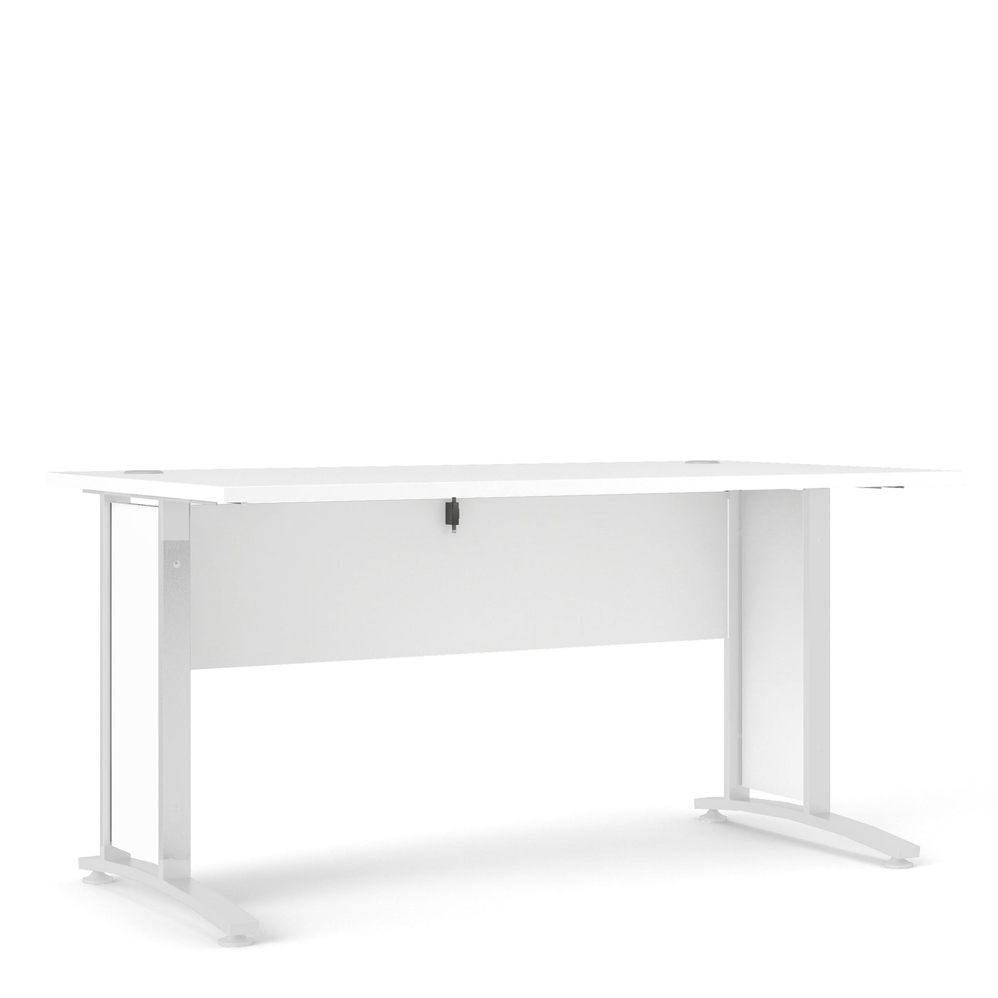 prima desk 150cm in white with white legs