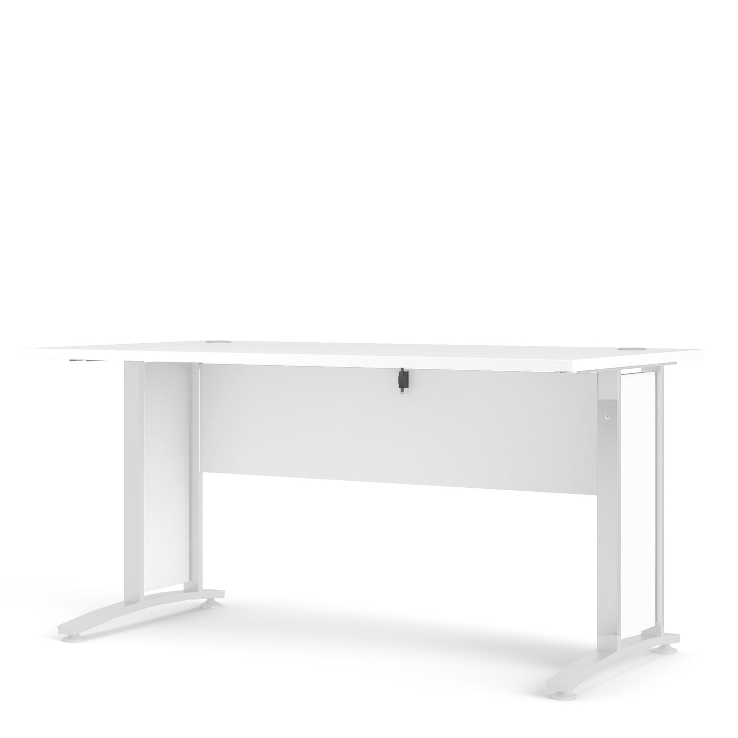 prima desk 150cm in white with white legs