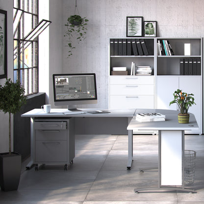 prima desk 150cm in white with white legs