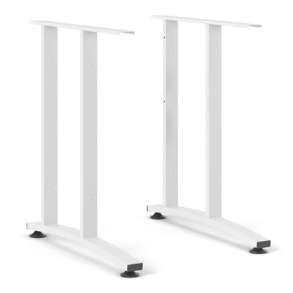 prima desk 150cm in white with white legs