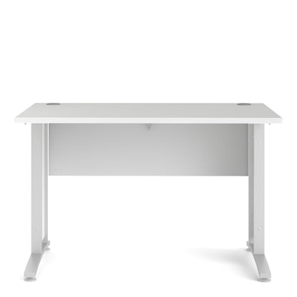 prima desk 120cm in white with white legs
