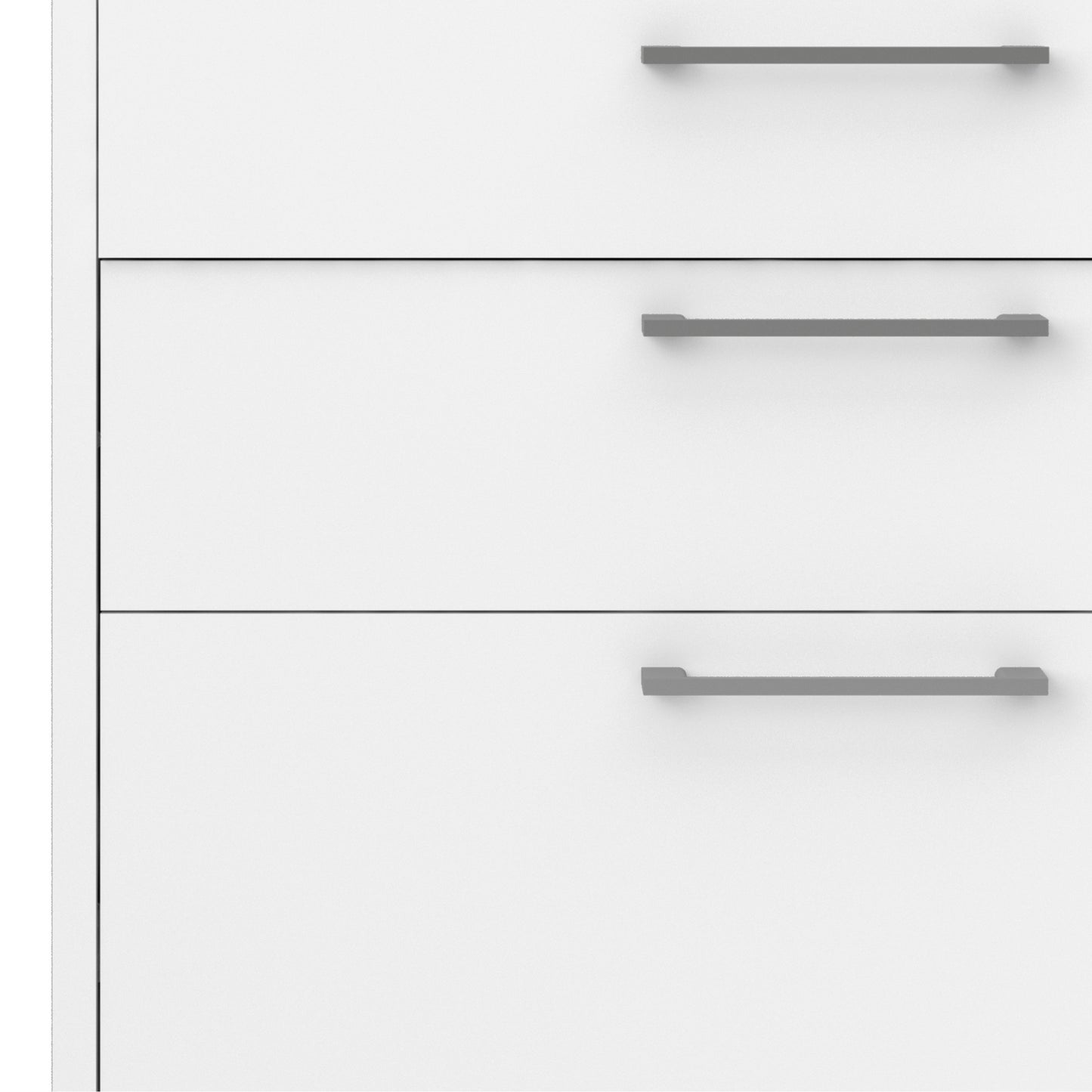 prima bookcase 1 shelf with 2 drawers 2 file drawers in white