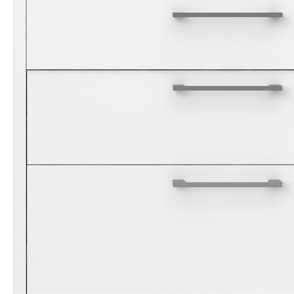 prima bookcase 1 shelf with 2 drawers 2 file drawers in white