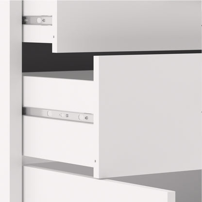 prima bookcase 3 shelves with 2 drawers 2 doors in white