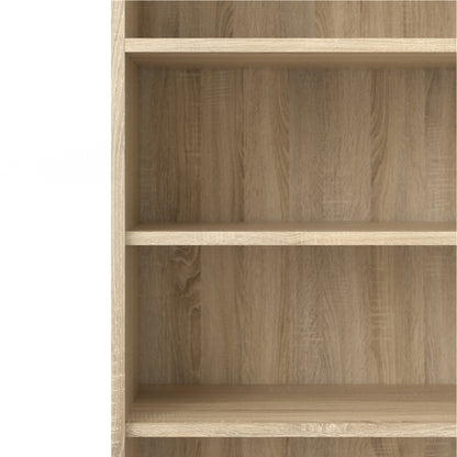 prima bookcase 3 shelves with 2 drawers 2 doors in oak
