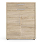 Prima bookcase 1 shelf with 2 drawers 2 doors in oak