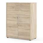 Prima bookcase 1 shelf with 2 drawers 2 doors in oak