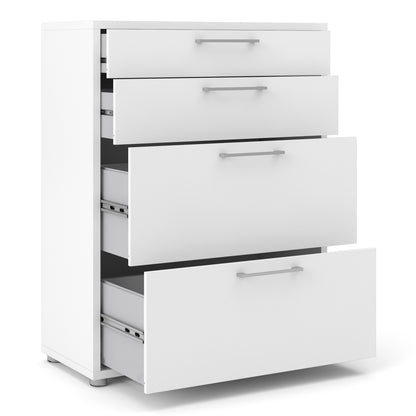 prima office storage with 2 drawers 2 file drawers in white