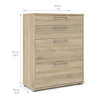 Prima office storage with 2 drawers 2 file drawers in oak