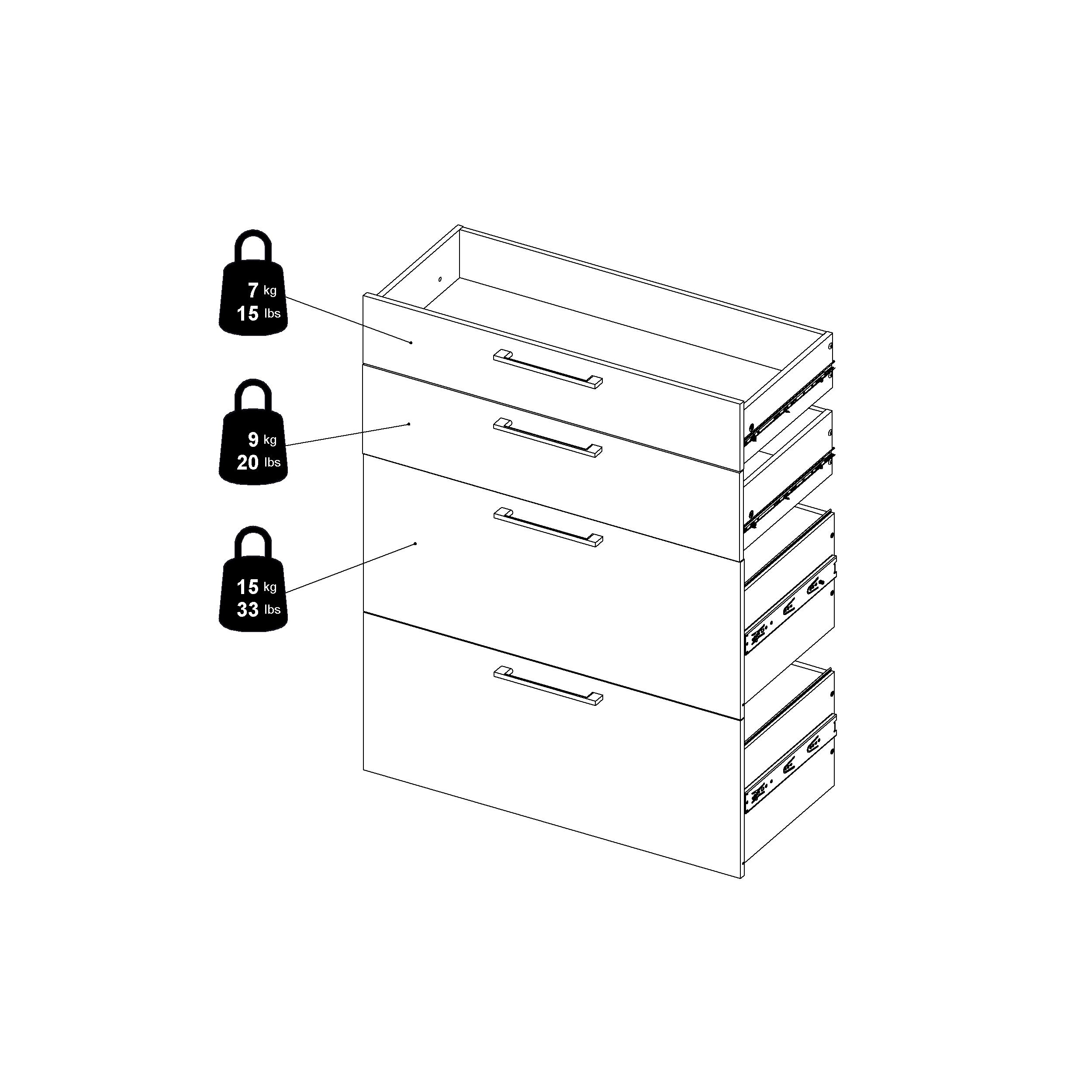 Prima office storage with 2 drawers 2 file drawers in oak