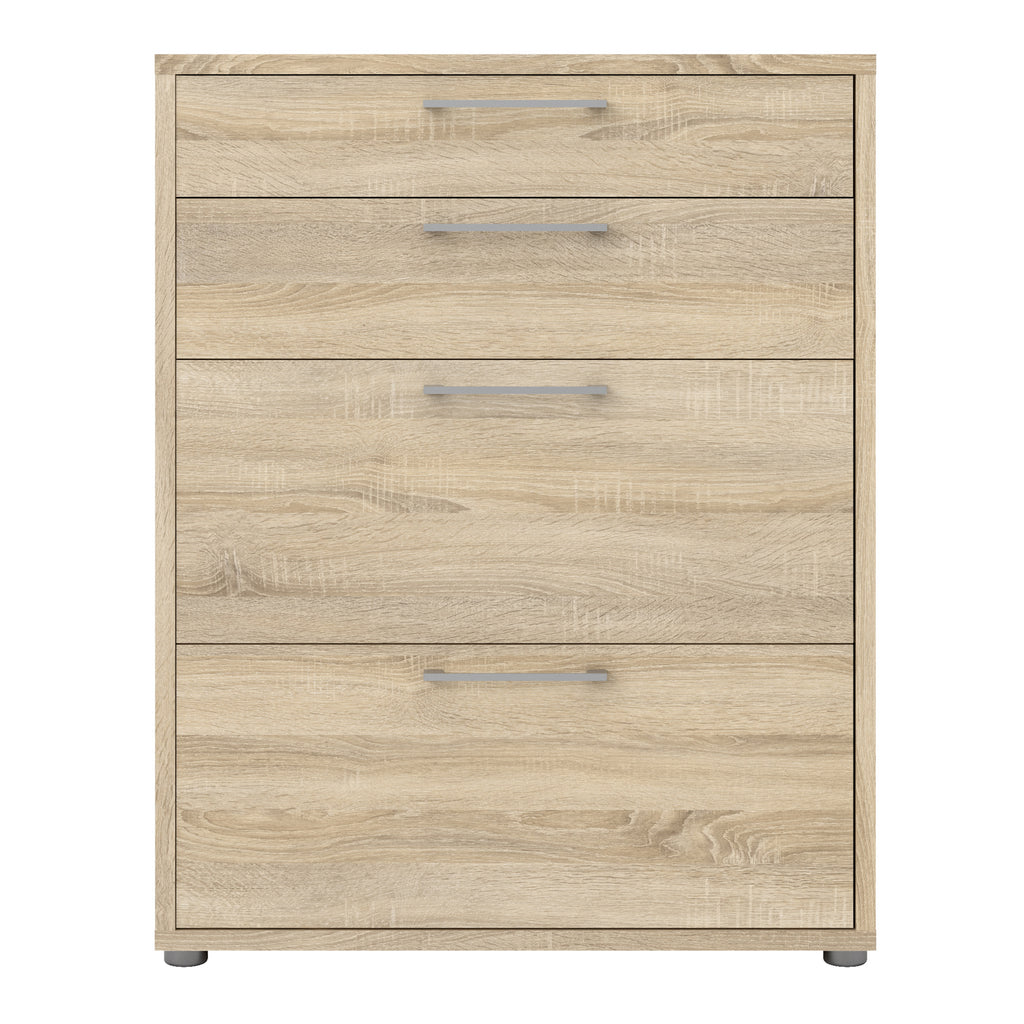 Prima office storage with 2 drawers 2 file drawers in oak