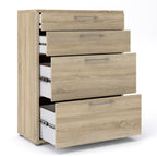 Prima office storage with 2 drawers 2 file drawers in oak