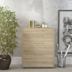 Prima office storage with 2 drawers 2 file drawers in oak