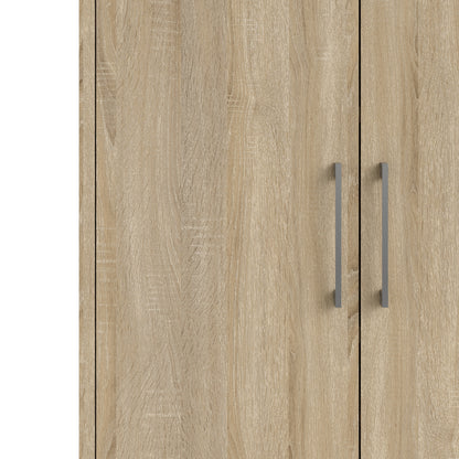 prima bookcase 2 shelves with 2 doors in oak
