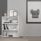Prima bookcase 2 shelves in white