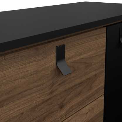 ry sideboard 2 doors 2 drawers in matt black walnut