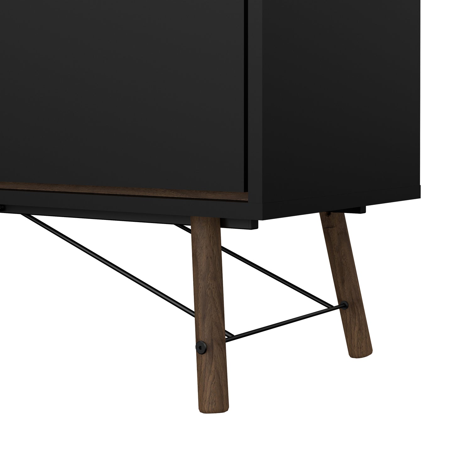 ry sideboard 2 doors 2 drawers in matt black walnut